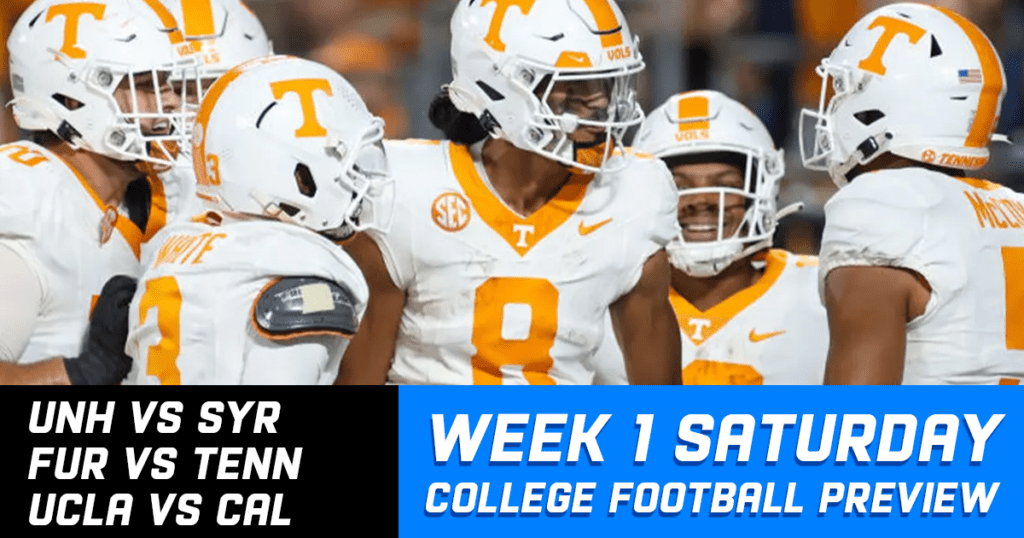Week 1 Saturday College Football Preview