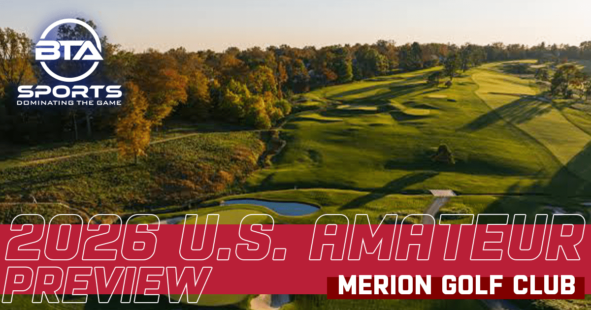 Aerial view of Merion Golf Club golf course